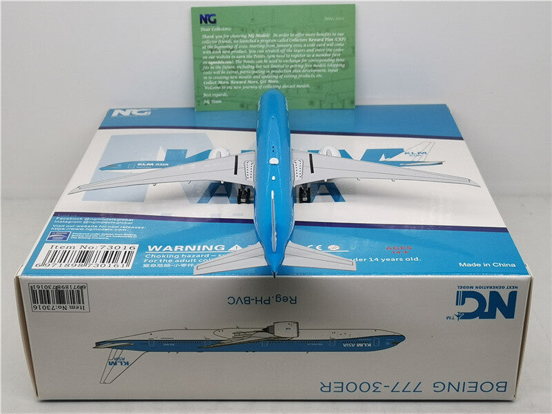 NG Model KLM ASIA FOR BOEING B777-300ER PH-BVC The Flying Dutchman 1:400 Plane
