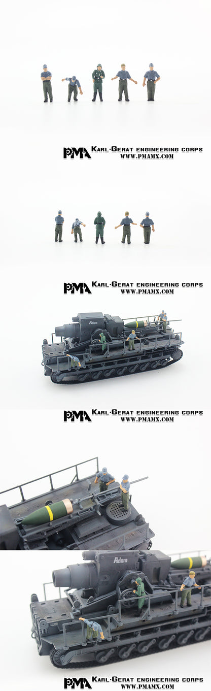 1/72 5Pcs German Karl Gun Vehicle mounted Engineer Model (excluding vehicles)
