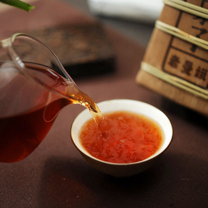 Lao Man E Pu-erh Tea Brick Ancient Tree Yellow Slice Ripe Puer Pu'er Tea 500g