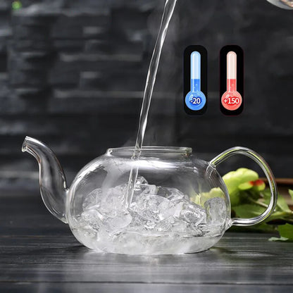 600ml Heat Resistant Glass Teapot Flower Tea Set Kettle Coffee Tea Pot Drinkware