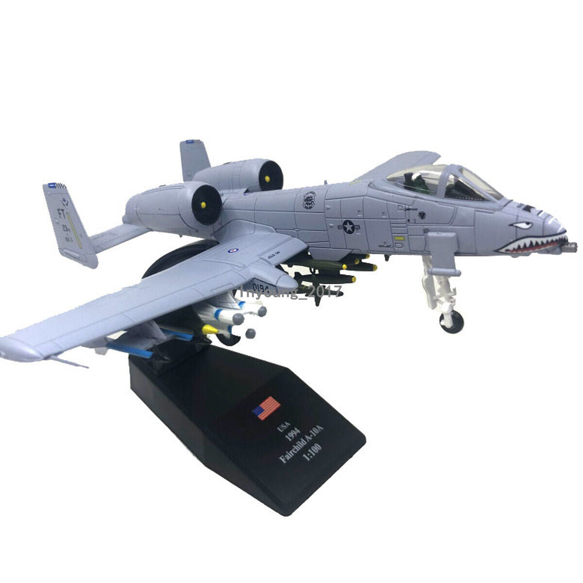 1/100 A-10 Thunderbolt II Warthog Attack Airplane Model Diecast Fighter Model