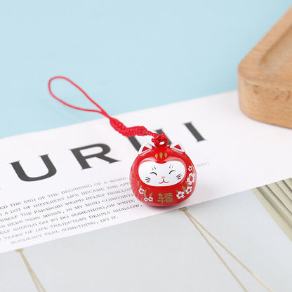 Cartoon Japan Lucky Cat Keychain Maneki Neko Trinkets Car Bag Pendant Key RiPkj
