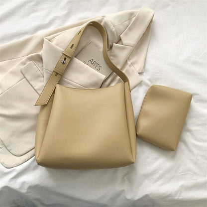 Leather Tote Bag Women Female High Capacity Shoulder Side Bag Handbags