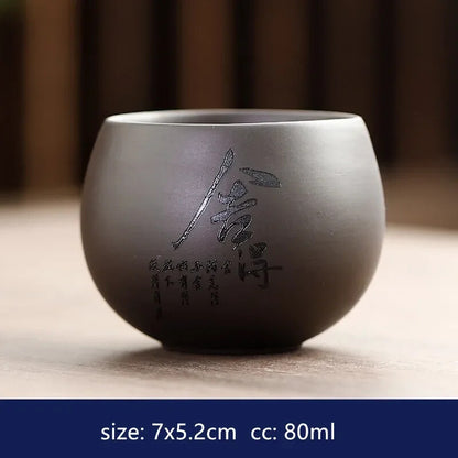 Chinese Yixing Purple Clay Teacup Oolong Tea Handmade Boutique Tea Cup Single