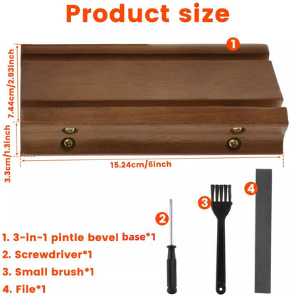 3/23/35 Degree Fret End Beveling File 3-in-1 Precision Dressing Tool for Guitar