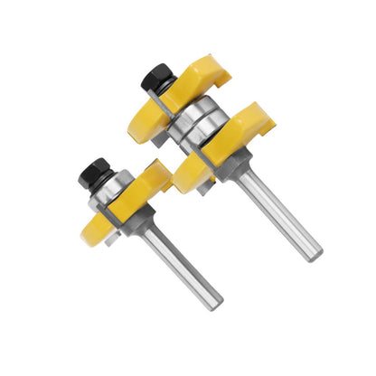 2pcs Tongue and Groove Router Bits equipped with an adjustable tongue cutter