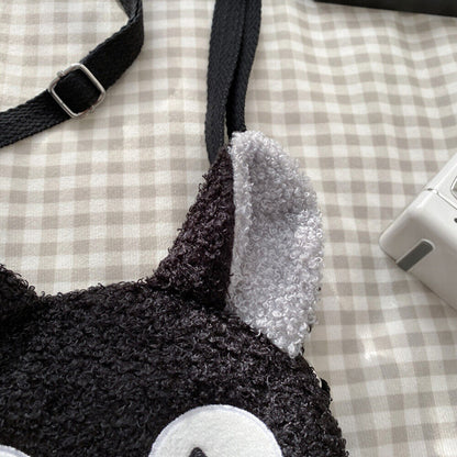 Anime Sheep Handbag Animals Small Phone Purse Bag Lamb Wool Shoulder Bag 1PCS
