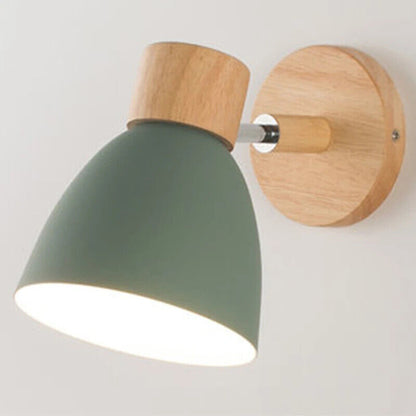 Wall Lamps W/ Switch Wooden Nordic Modern Sconce Home Bedroom Living Room Lights