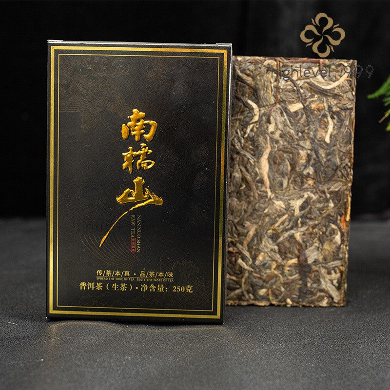 250g Raw Pu'er Tea Brick Yunnan Nannuoshan Old Tree Aroma Aged Mountain Tea
