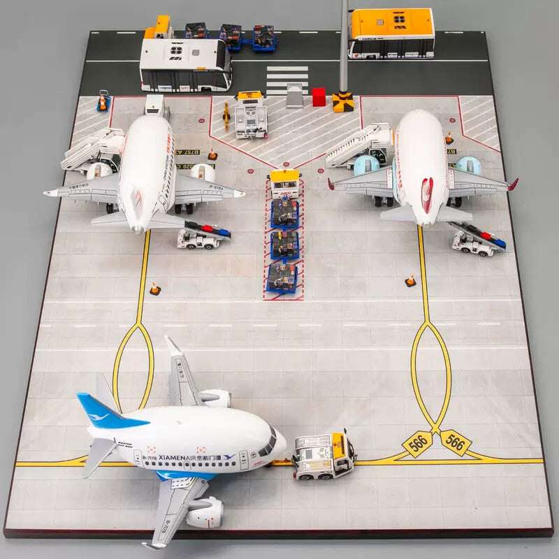 40*30cm 3D Printed Civil Aviation Airport Apron Model Cute Q Version
