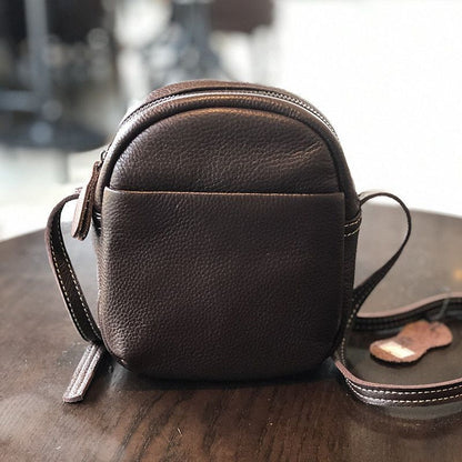 Genuine Leather Shoulder Bag Fashion Vintage Small Purse 14*7*18 CM Cotton Green