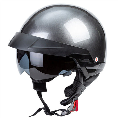 Motorcycle Half Helmet Motorcycle Helmet With Sun Visor DOT for All Seasons Gift