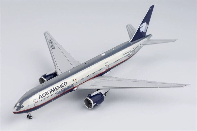 NG Model AEROMEXICO for Boeing B777-200ER N745AM Polishing 1:400 plane Pre-built