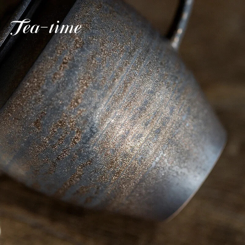 250ml Handmade Thin Tire Ceramic Teapot Iron Glaze Small Clay Pot Tea Maker