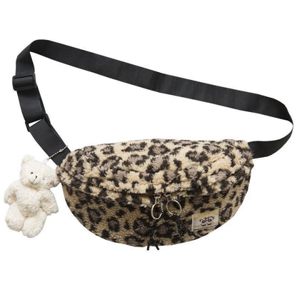 Chest Bag Vintage Soft Plush Purse Shoulder Bags Strap Pouch Cute Crossbody Bags