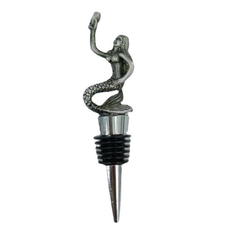 Wine Stoppers Animal Flamingo Octopus Mermaid Owl Bottle Cork 10-11cm Metal Zinc