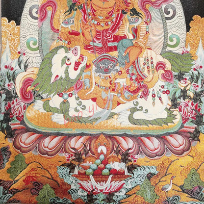 Religious Thangka Decorative Portraits The King of Wealth Recruit Wealth Mascot