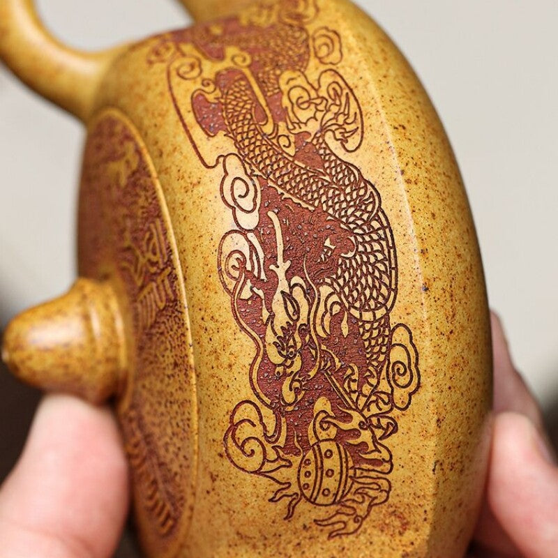 Marked Tea Pot Certificate Paper Real Yixing Zisha Duan Clay 10 Infuser Holes