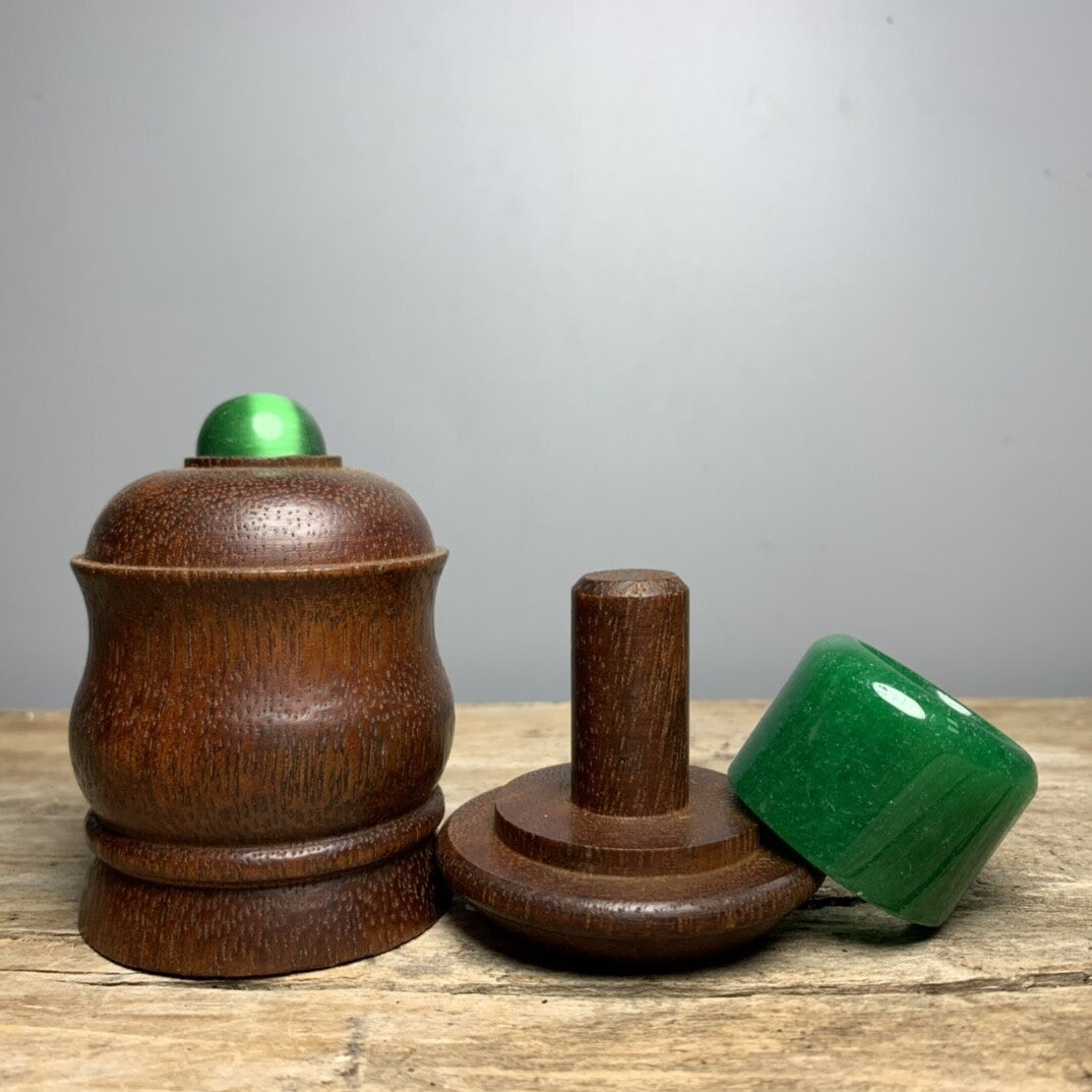 Collections Chinese Rosewood Carved Exquisite Thumb Ring Box Ring Storage Box