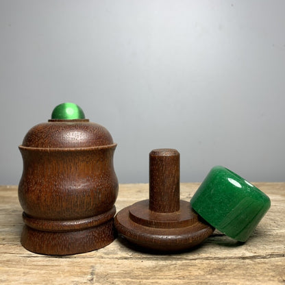 Collections Chinese Rosewood Carved Exquisite Thumb Ring Box Ring Storage Box