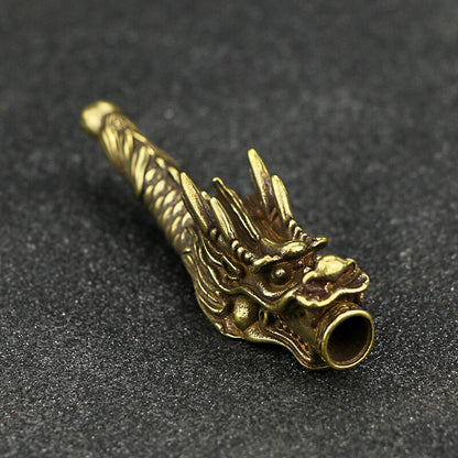 1pc Handmade Brass Dragon Cigarette Holder Filter Pipe Metal