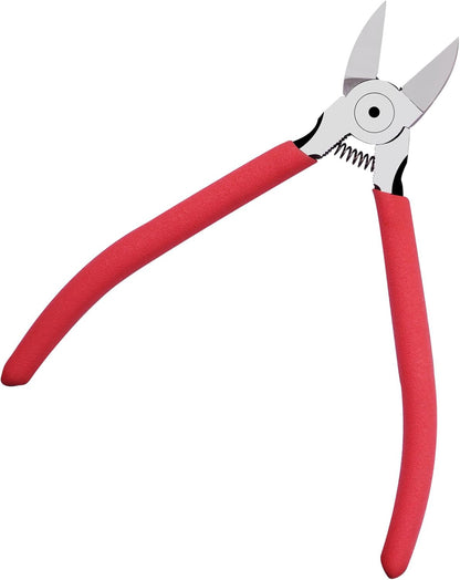 6 Inches Wire Cutters with Longer Flush Cutting Edge, Flush Cutter Tool with Spr