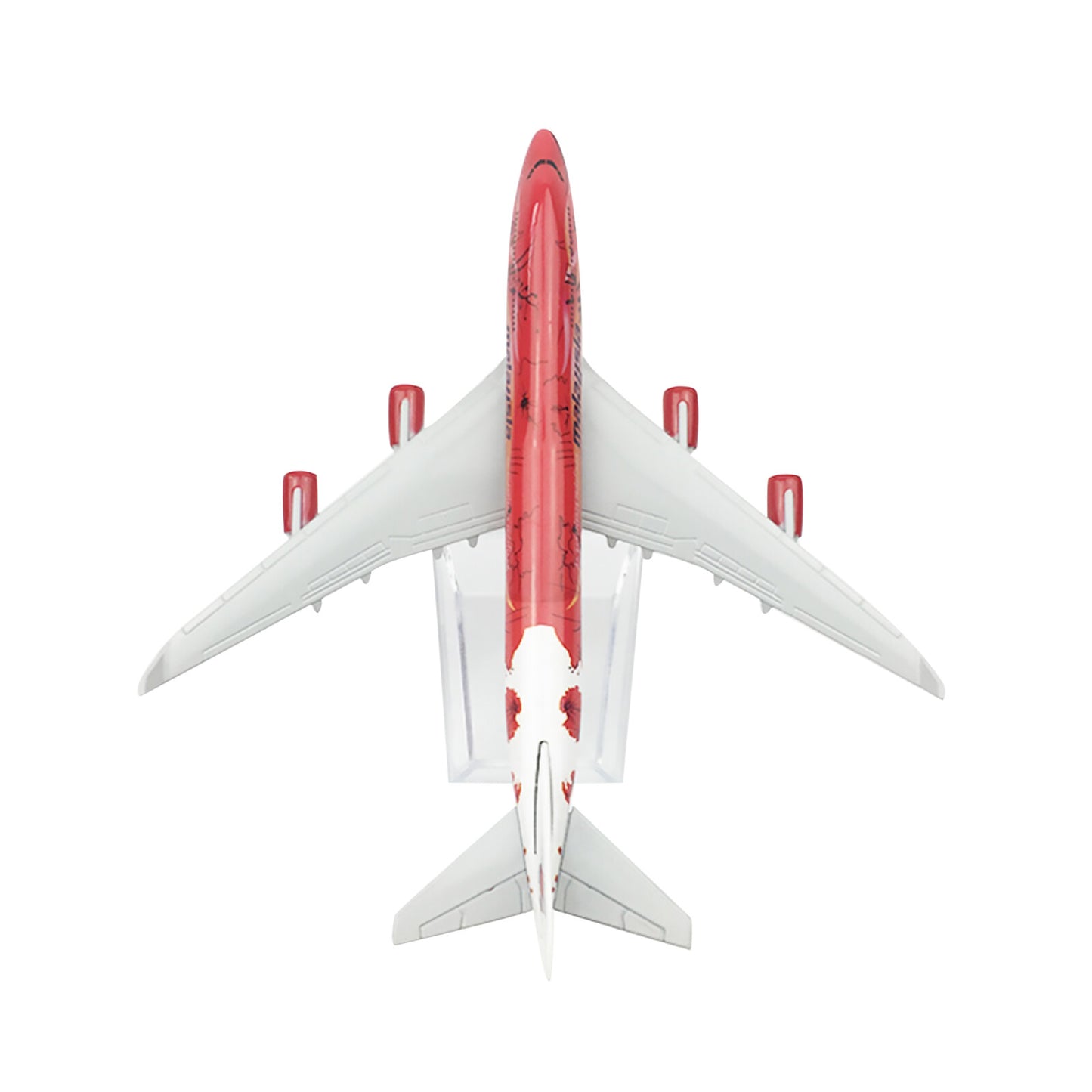 1/400 Scale 15cm Aircraft Malaysia Red Flower B747 Alloy Plane Model Collection