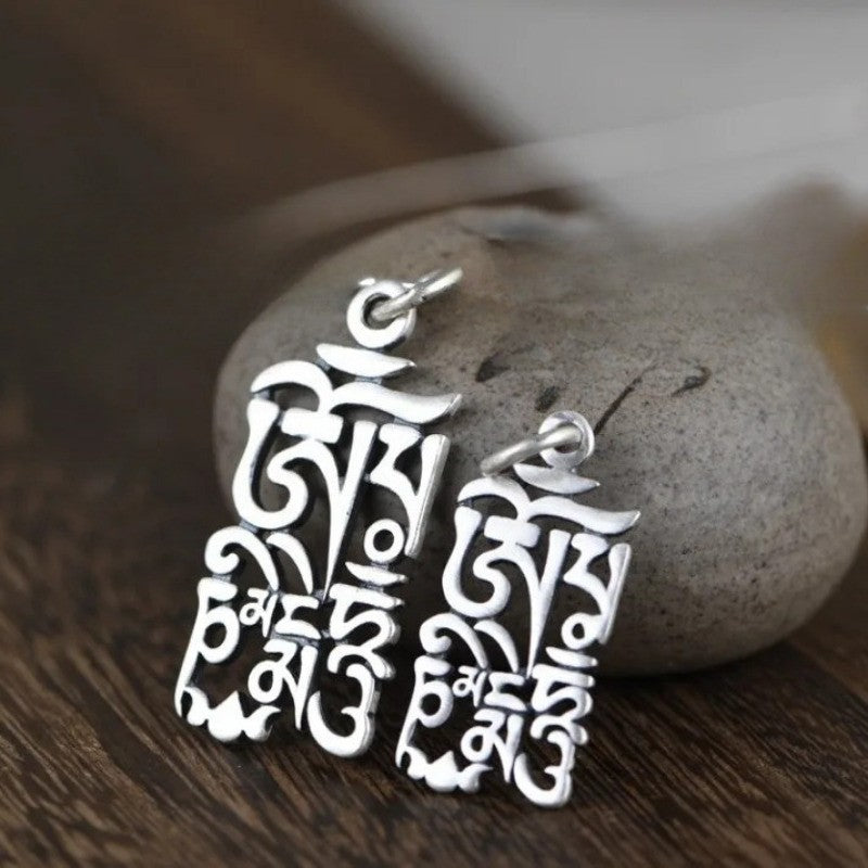 Tibetan Six Words Pendant Buddhist OM Mani Padme Hum Pendant Tibetan Pendant