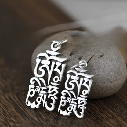 Tibetan Six Words Pendant Buddhist OM Mani Padme Hum Pendant Tibetan Pendant