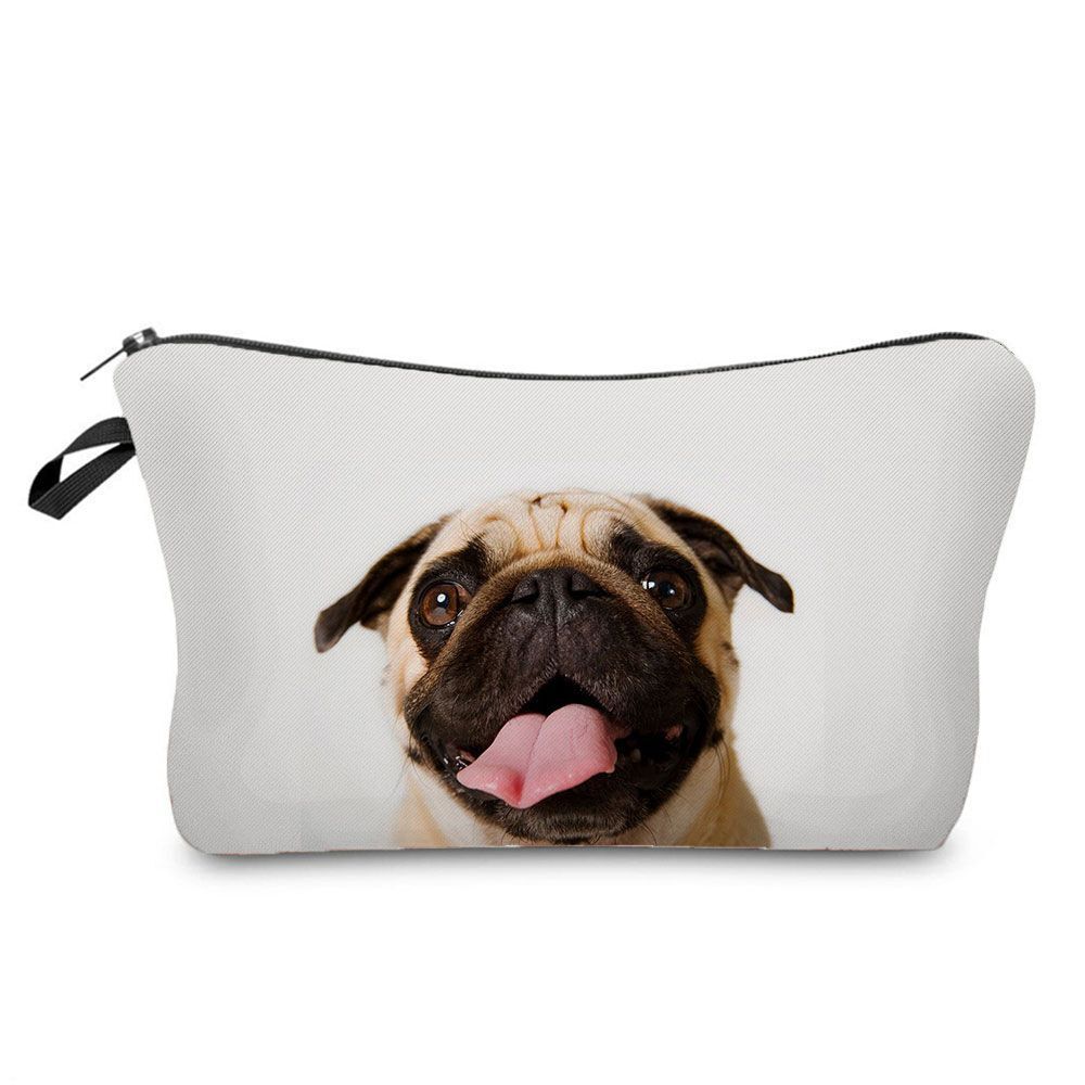 Cute Printed Cosmetic Bags Travel Storage Pouch Reusable Makeup Purse Polyester