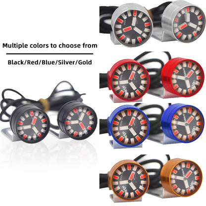 4-piece set of car and motorcycle color lights 12V18LED service brake flash