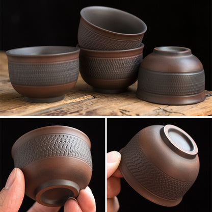 Jianshui Purple Pottery Complete Tea Set Ceramic Gaiwan Tea Pot Cup Tea Strainer