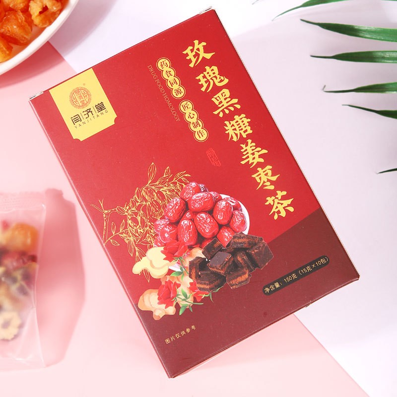 150g Rose Brown Sugar Ginger and Jujube Tea Goddess Qi Blood Tea Health Tea Bag