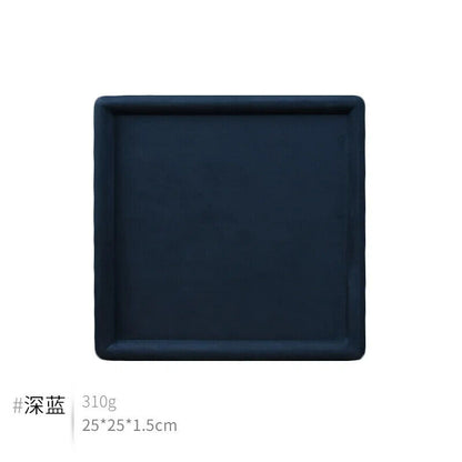 Jewelry Display Tray Cashmere Leather Corner Glasses Plate Watch Ring Holder Bin