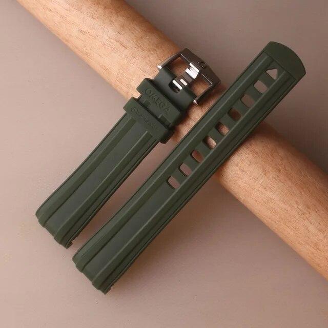 20mm Rubber Silicone Watch Strap Band For Omega Seamaster 300 Watchband Belts