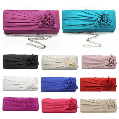 Banquet Bag Chain Handbag Clutch Purse Bridal Clutch Dinner Bag Imitation Silk