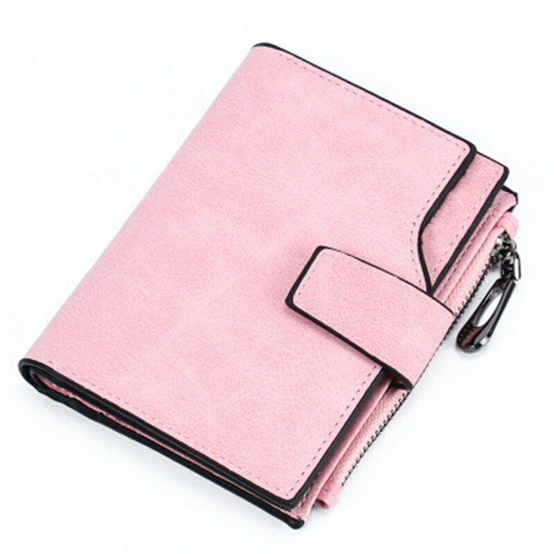 Ladies Billfold Female Purse Cash Clip Leather Multi-card Clamps Women's Wallet