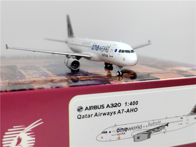 1:400 Panda QATAR Oneworld AIRBUS A320 Passenger Airplane Diecast Aircraft Model