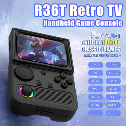 2026 New Upgraded R36T Retro Handheld Game Console, 128GB Mini Video Game