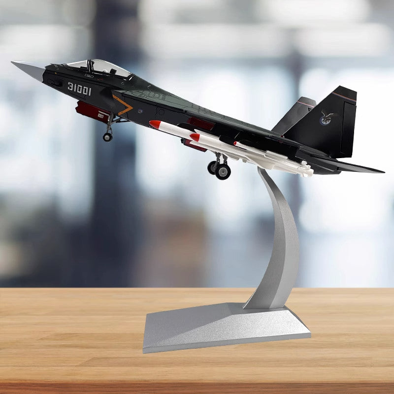1:48 35CM China J-31 Stealth Fighter Airplane Diecast Military Aircraft Model