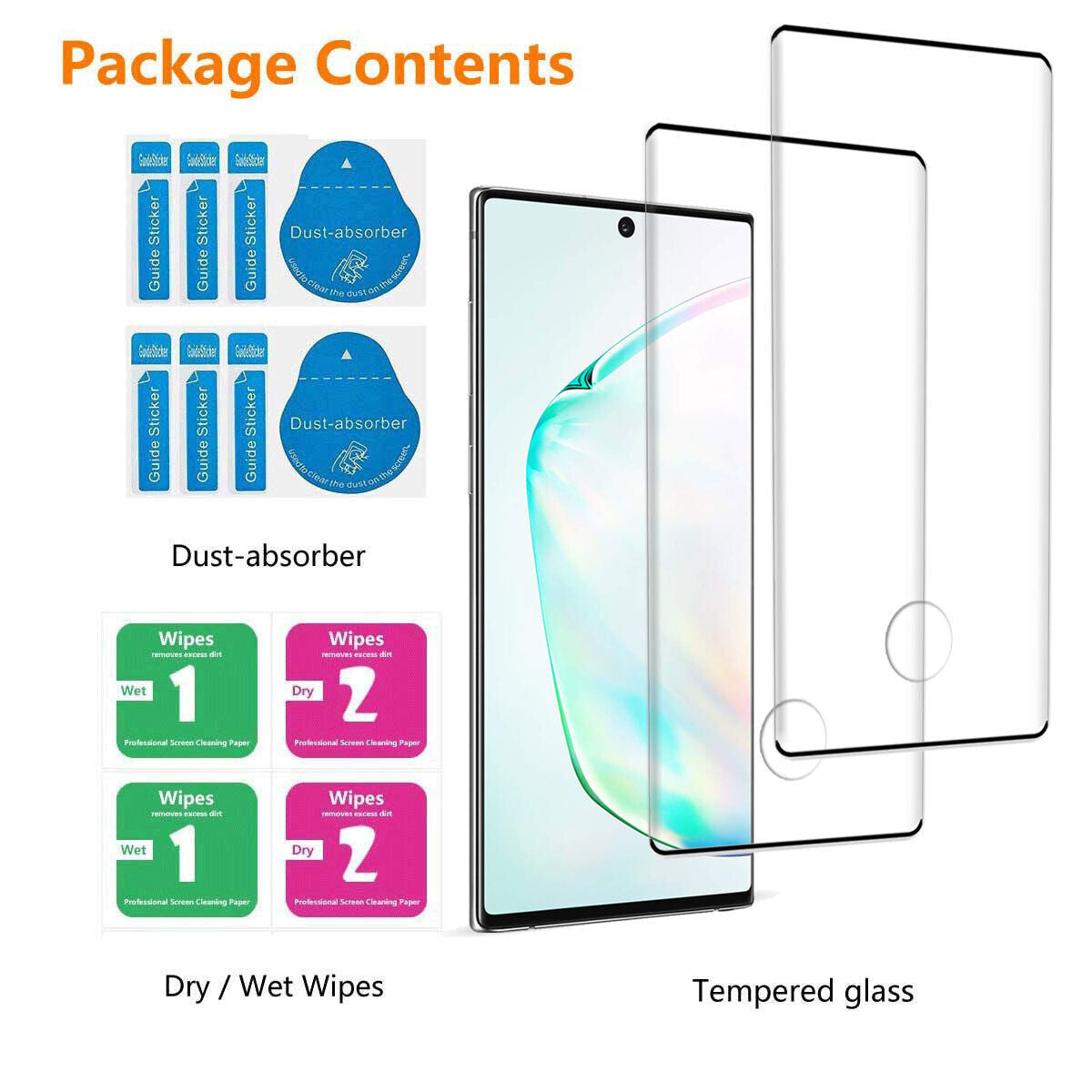 For Samsung Galaxy Note10/Note10+ 5G Full Cover Tempered Glass Screen Protector