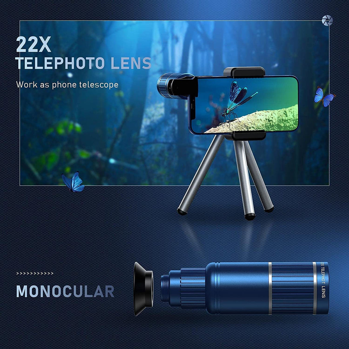 High definition 4-in-1 mobile phone lens set telephoto wide angle macro fisheye