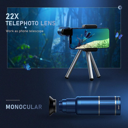 High definition 4-in-1 mobile phone lens set telephoto wide angle macro fisheye