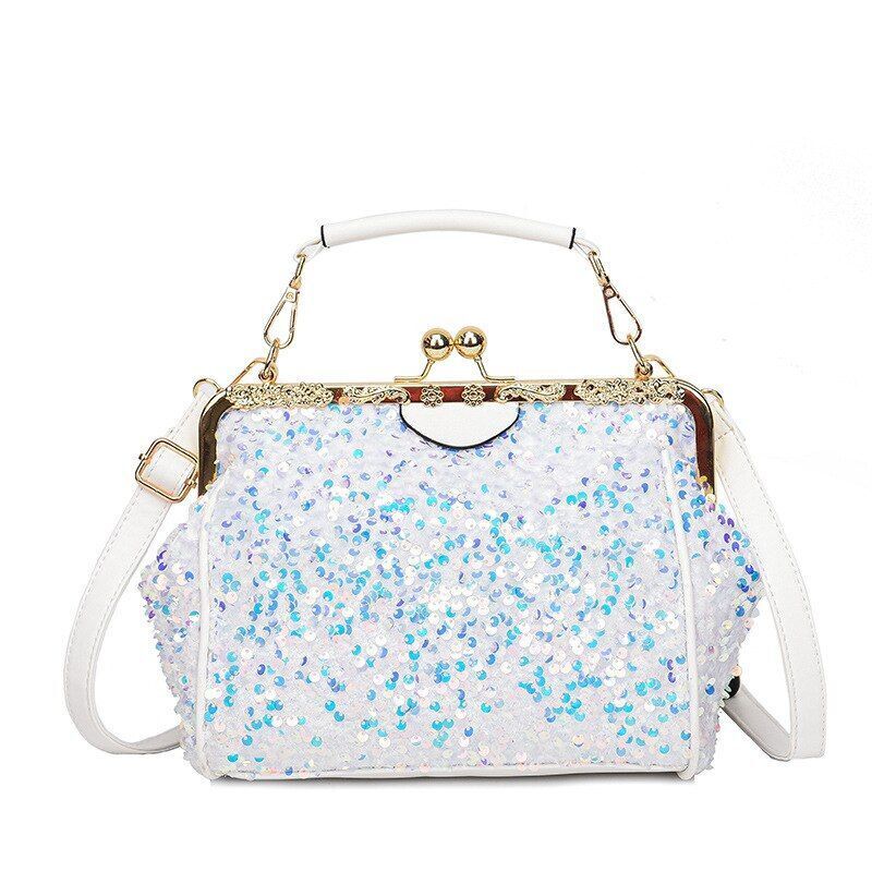 Fashion Sequin Bag Handbags Party Luxury Shoulder Bags Large Shell Bag Polyester