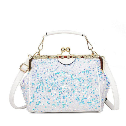 Fashion Sequin Bag Handbags Party Luxury Shoulder Bags Large Shell Bag Polyester