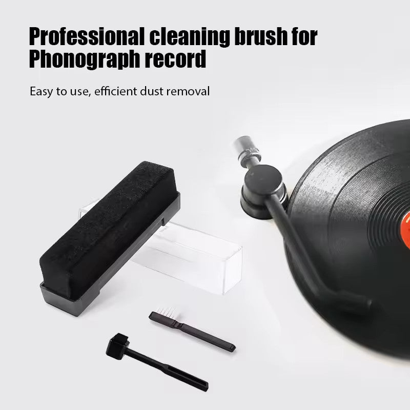 3in1 Vinyl Record Cleaning Brush Set Stylus Velvet Anti-static Cleaner Tool Lot