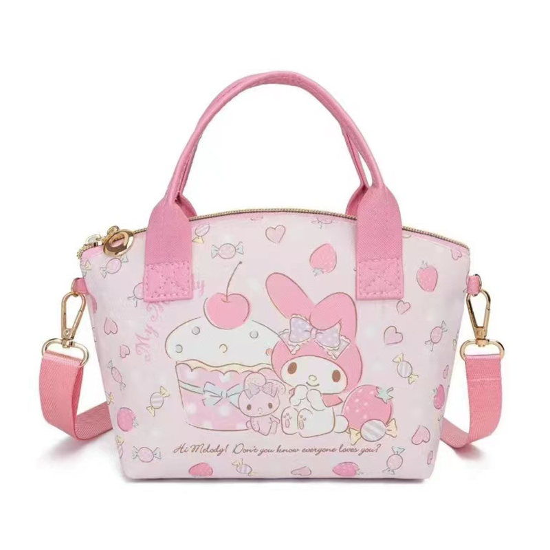 Kuromi My Melody Cinnamoroll Bag Cute Heart Leather Crossbody Shoulder Handbag