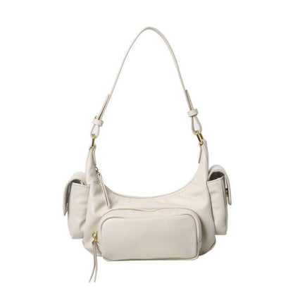 Small Real Leather Shoulder Bag Purse Handbag Hobo Crossbody w/ Lots of Pockets