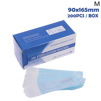 200Pcs Disposable Sterilization Disinfection Bag Set Nail Tool Sterilizer PP Bag