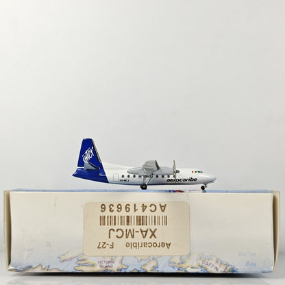 1:400 Aeroclassics Aerocaribe Fokker F-27 XA-MCJ Passenger Plane Diecast Model